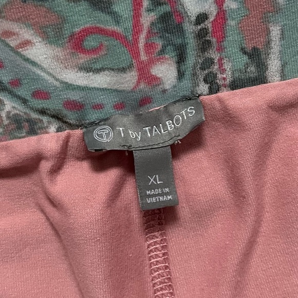 Talbots • EVERYDAY STRETCH SKORT - WATERCOLOR PAISLEY Pink Mint Green - Picture 4 of 6